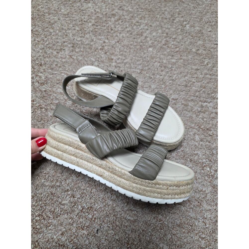 Dolce Vita Mizza Alpargata‎ wedge sandals, OLIVA STELLA, size 7